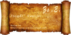 Zsigó Evelin névjegykártya