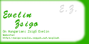 evelin zsigo business card
