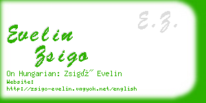 evelin zsigo business card